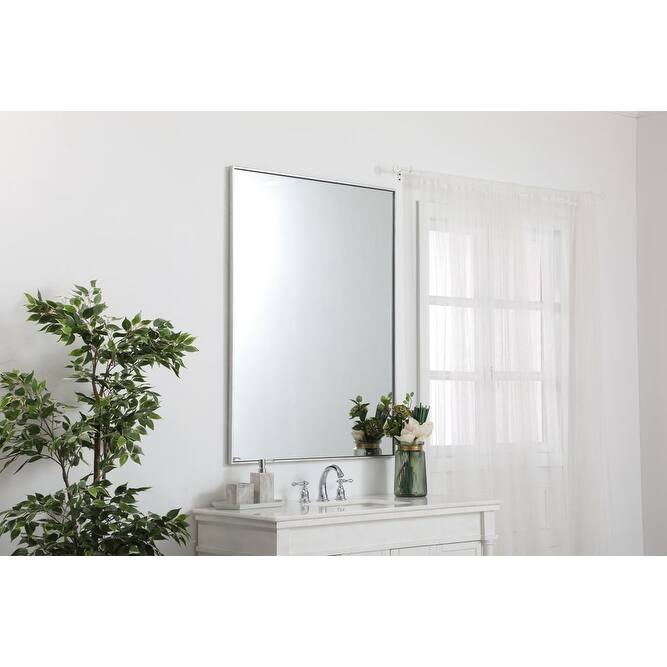 Elegant Lighting Eternity 36" x 48" Rectangular Beveled Metal Framed