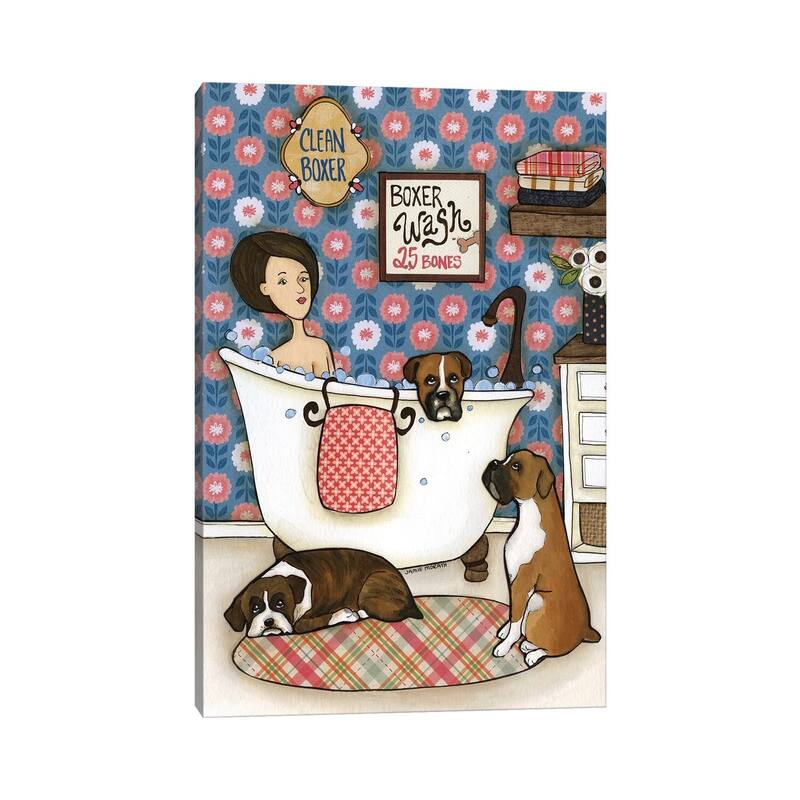 iCanvas "Boxer Wash" by Jamie Morath Canvas Print