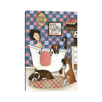 iCanvas "Boxer Wash" by Jamie Morath Canvas Print