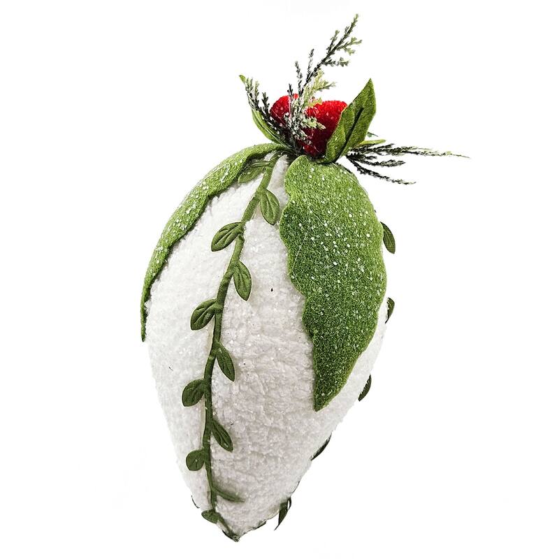 7" Iced Pinecone Orn, Decorative Hanging Ball Christmas Tree Ornaments for Holiday Party Decorations, Set of 6