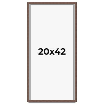 20x42 Shadow Box Frame Brown | 1.125 inches Deep Real Wood Rustic