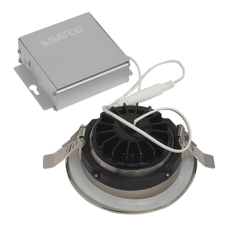 12W LED DW Downlight Gimbaled 4 in 3000K 120V Round Remote Driver