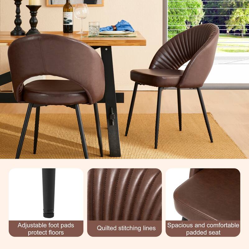 Glitzhome Set of 2 41"H Modern Tapered Leg Counter or High Bar Stools