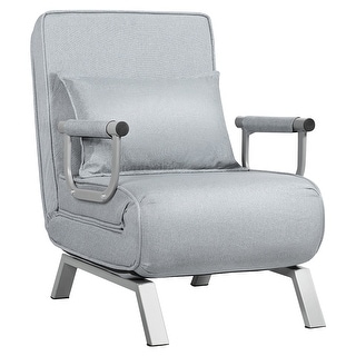 Costway Folding 5 Position Convertible Sleeper Bed Armchair Lounge w/