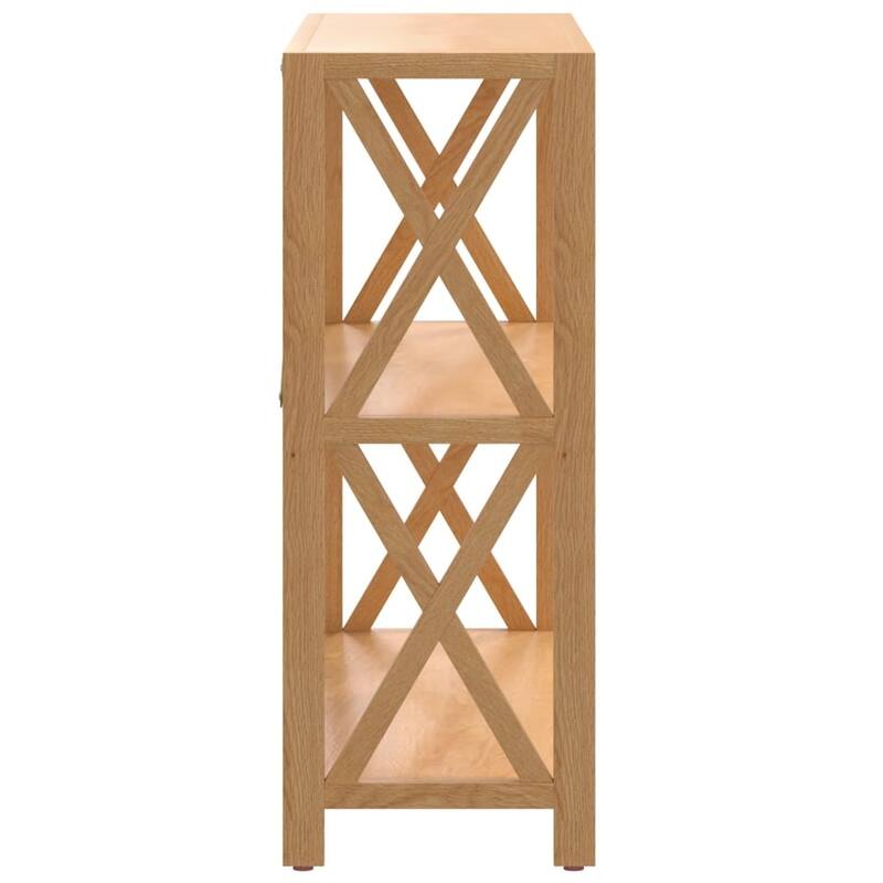 vidaXL 4-Tier Shelf 6.7"x11.8"x44.1" Solid Wood Oak