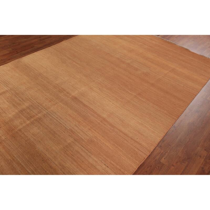 Modern Gabbeh Oriental Area Rug Hand-Knotted Solid Wool Carpet - 6'0" x 8'10"