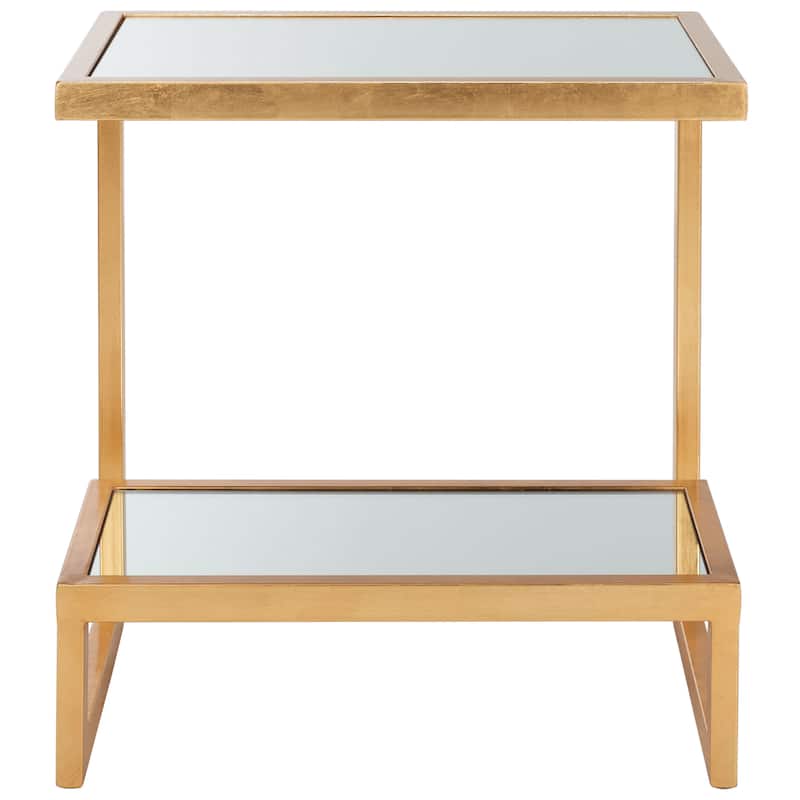 SAFAVIEH Treasures Cherie Gold/ Mirror Top Accent Table - 19.7" x 13.7" x 21.5" - 20Wx14Dx22H