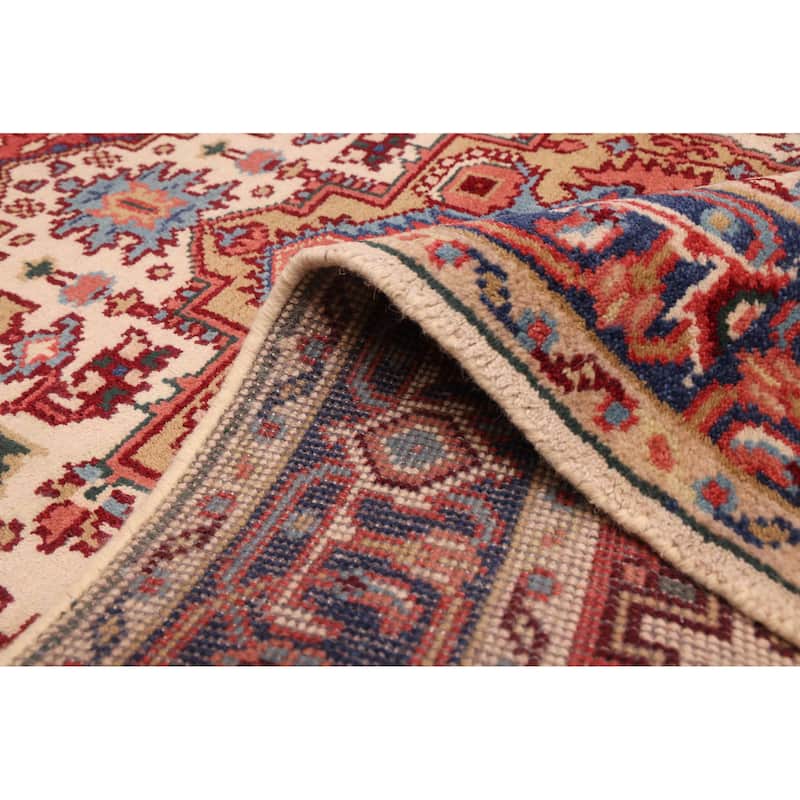 ECARPETGALLERY Hand-knotted Serapi Heritage Cream Wool Rug - 4'1 x 6'0