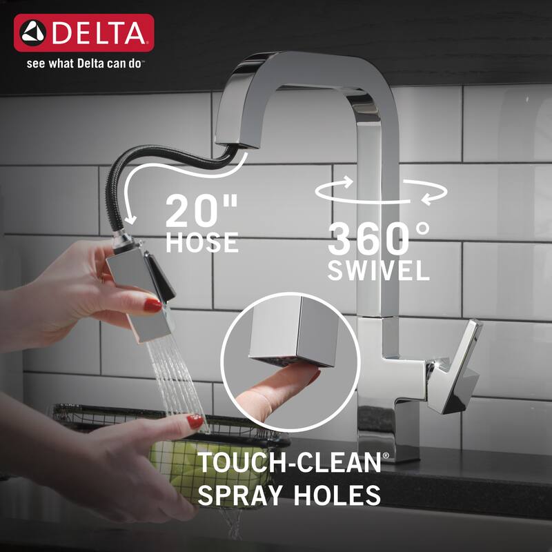 Delta Junction 1.8 GPM Single Hole Pull Down Kitchen Faucet With