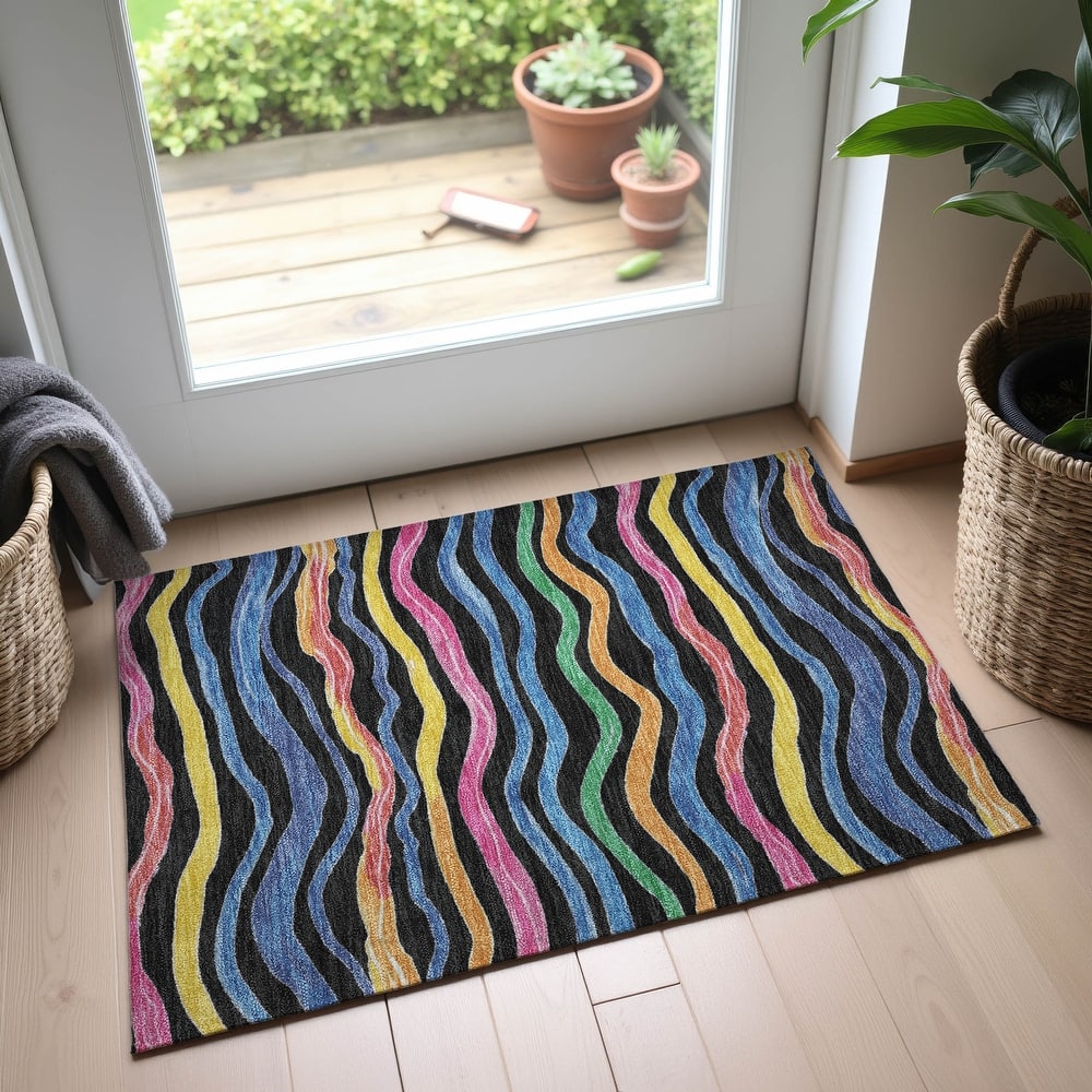 Premium Washable Super Soft Casual Stripes Mayfield Rug
