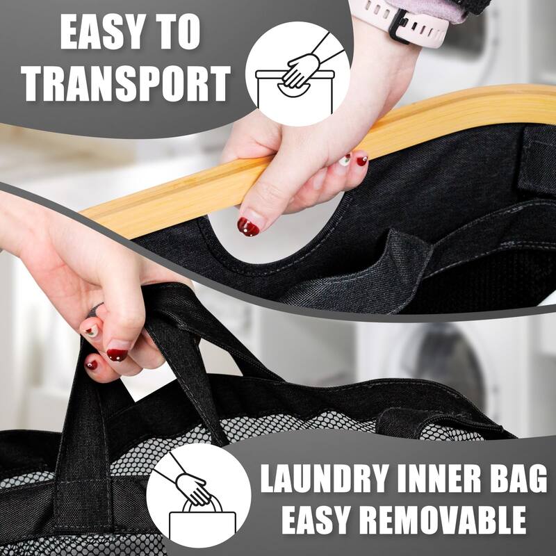 Hampers for Laundry Basket with Lid, 160L Extra Large 3 Section Clothes Divided Organizer for Bedroom,Laundry Room