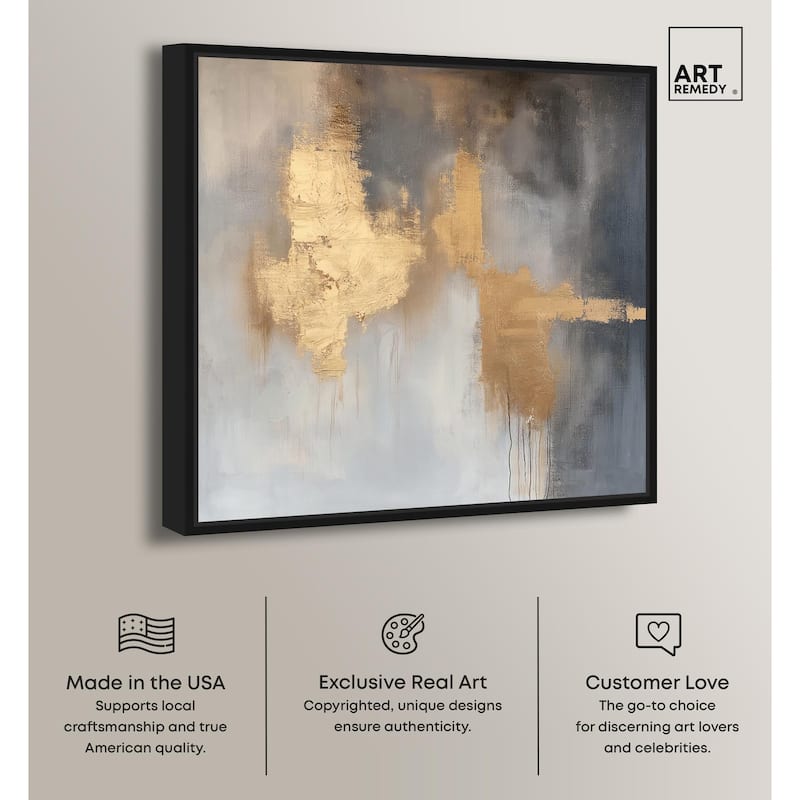 Golden Imprint Canvas by Art Remedy