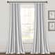 Lush Decor Farmhouse Stripe Yarn Dyed Cotton Window Curtain Panel Pair - 84" x 42" - Navy