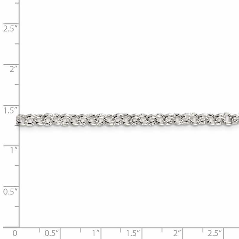 Curata 925 Sterling Silver Polished 4.25mm Rolo Chain Necklace (Lobster)