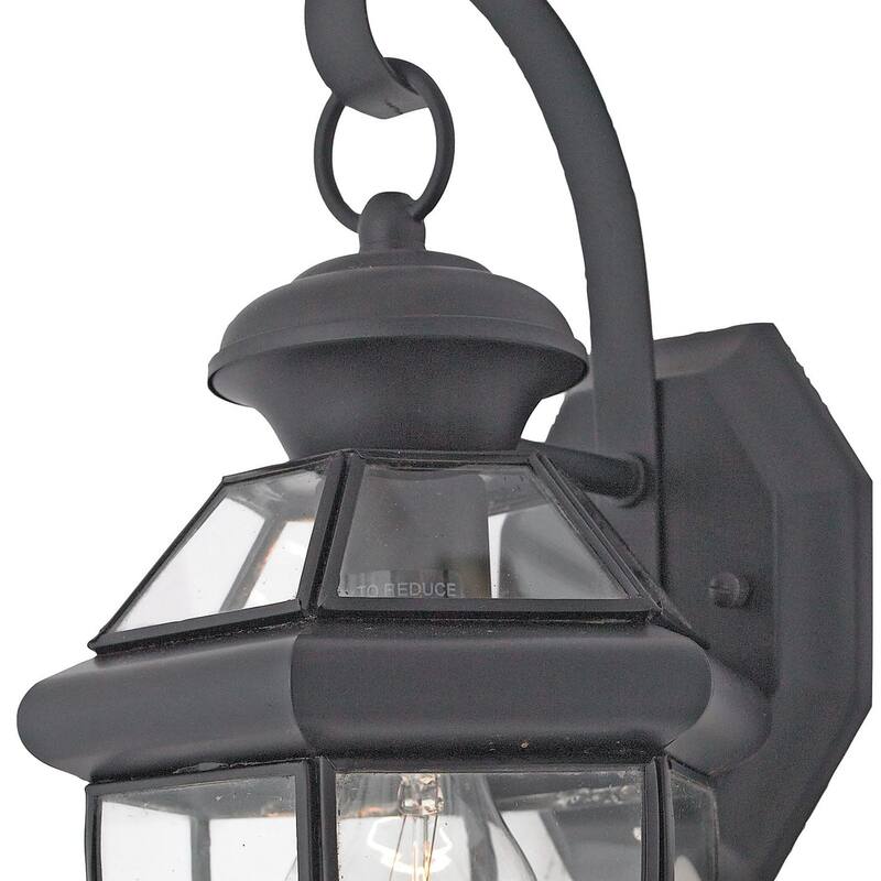 Roseto Gaines 1 Light 12" Tall Outdoor Wall Sconce with Clear Glass