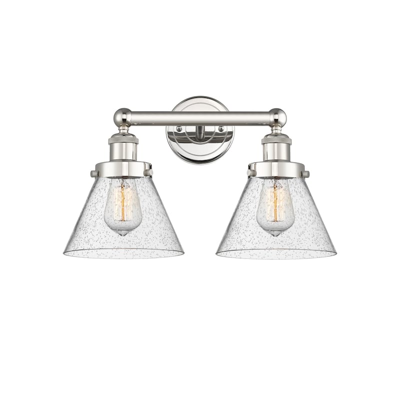 Innovations Lighting 616-2W-10-16-L Cone Vanity Cone 2 Light 16" Wide