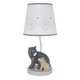 preview thumbnail 1 of 2, Lambs & Ivy Woodland Forest Gray Bears Nursery Lamp with Shade & Bulb
