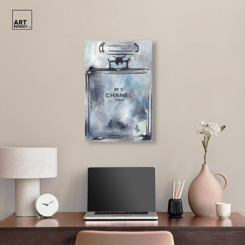 Doll Memories - Grey Perfume Canvas by Art Remedy, Gallery Wrapped
