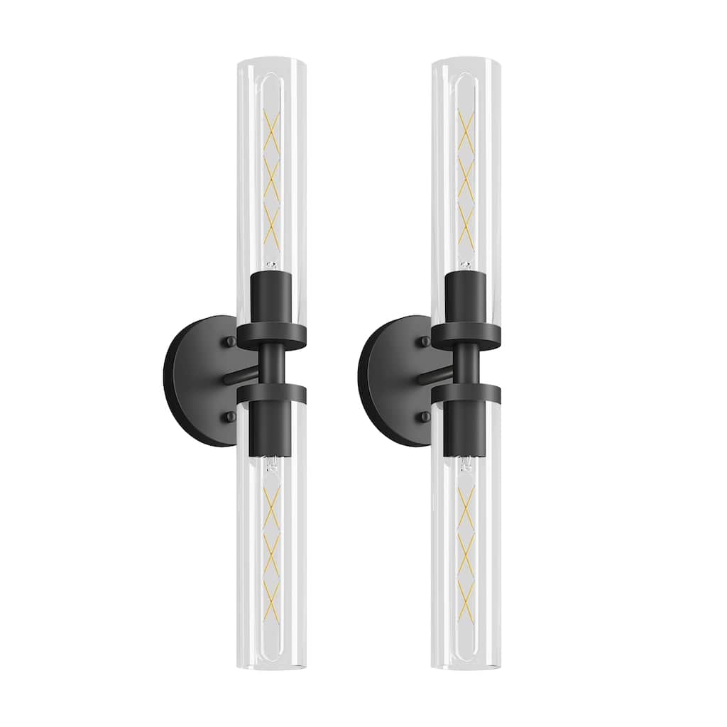 Glass Tube Wall Sconce with Vertical Hanging Design - Type 1