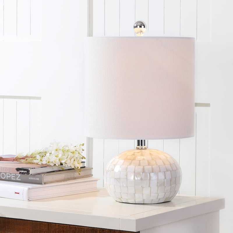 Bailey 16" Seashell LED Table Lamp, Ivory by JONATHAN Y