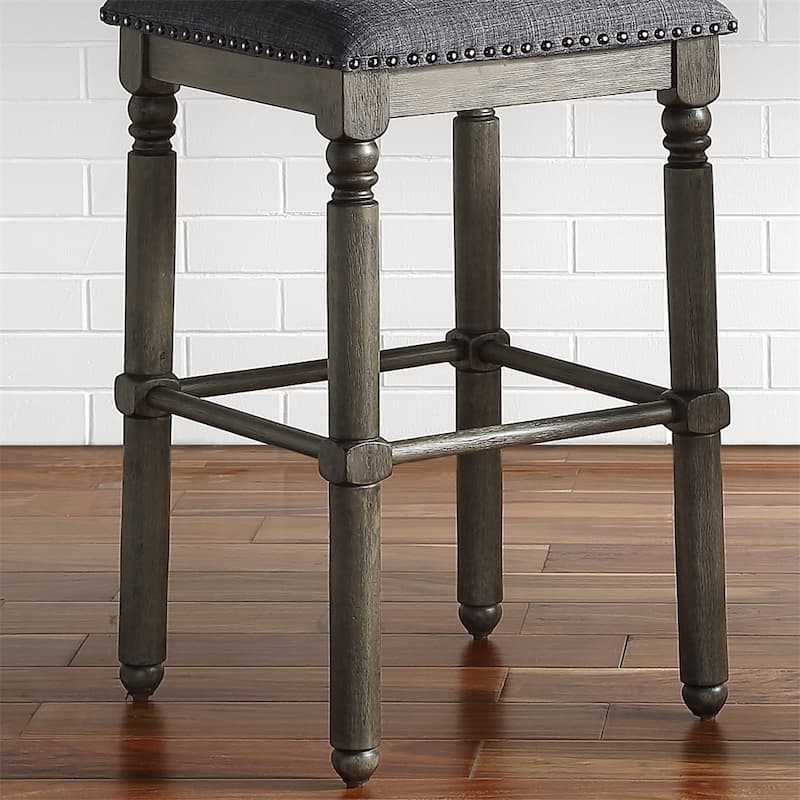 Wood Upholstered Bar Stools,Set of 2