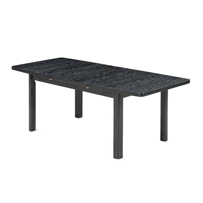 9 Pieces Extendable 84 inch Dining Table Set, 6 Upholstered Armless Dining Chairs and 2 Padded Arm Chairs