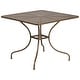 preview thumbnail 11 of 23, 35.5-inch Square Steel 3-piece Patio Table Set with Square Back Chairs
