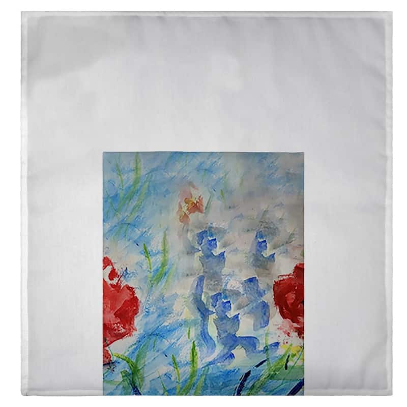 Red Poppies Guest Towel - 20x20