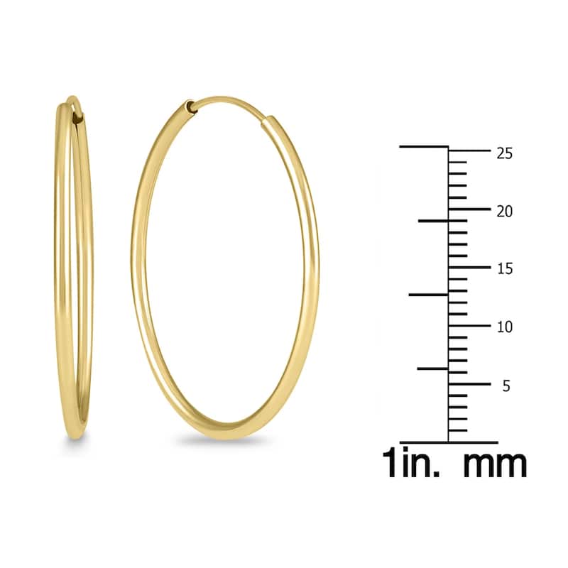 Marquee Jewels 30mm Endless 14K Yellow Gold Filled Hoop Earrings