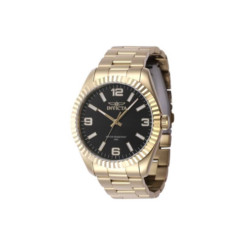 Invicta Men's 47458 Specialty Quartz 3 Hand Steel, Black Dial Watch