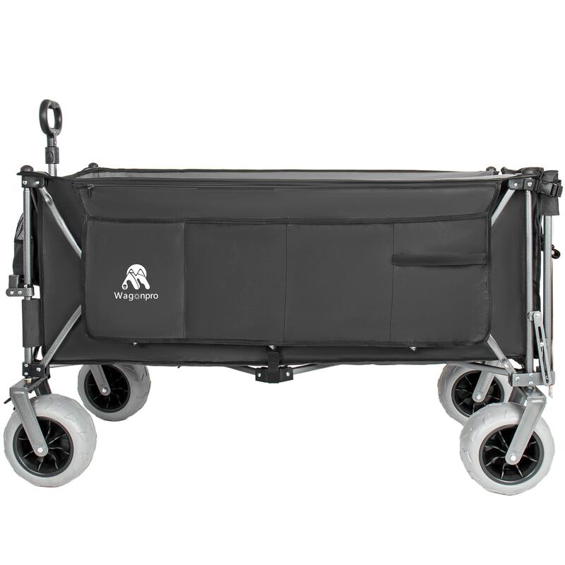 67in Extra long large Heavy Duty Utility Beach Wagons with Opened Tailgate and All-Terrain Wheels, 500lbs Capacity