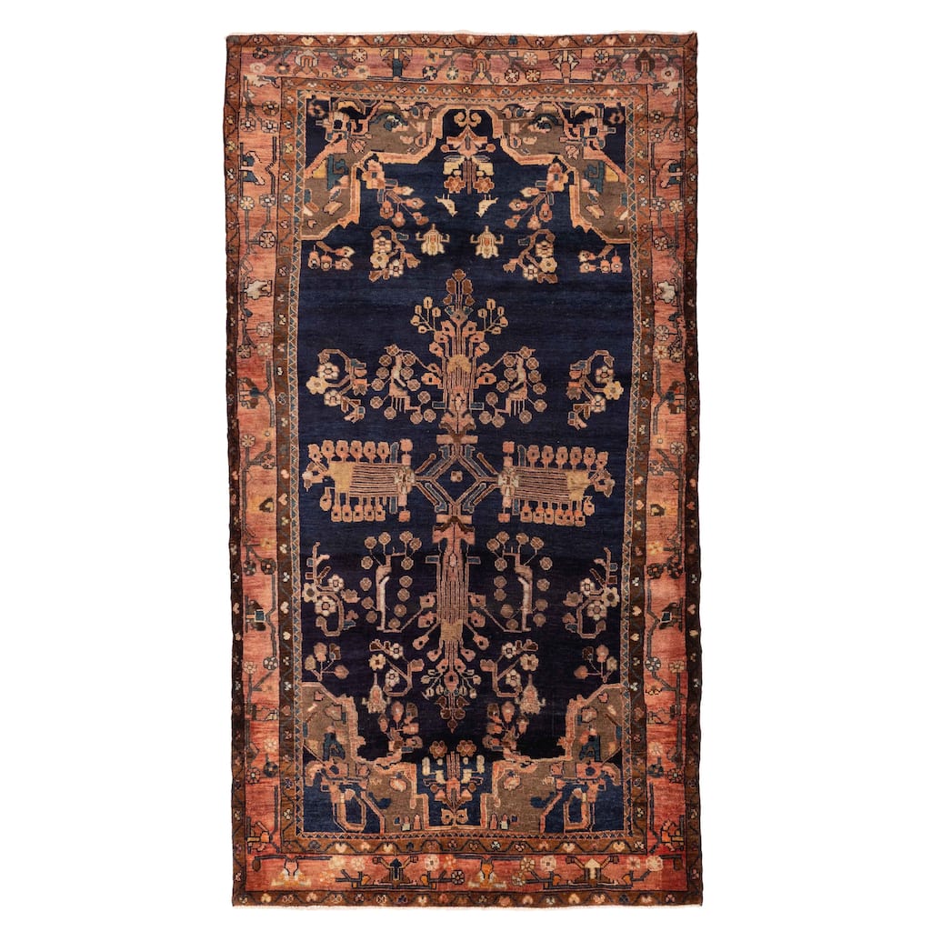 ECARPETGALLERY Hand-knotted Andelz Navy Wool Rug - 5'5 x 9'10