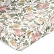 preview thumbnail 1 of 4, Sweet Jojo Designs Vintage Floral Boho Girl Satin Fitted Crib Sheet Blush Pink Bohemian Shabby Chic Farmhouse Sage Green White