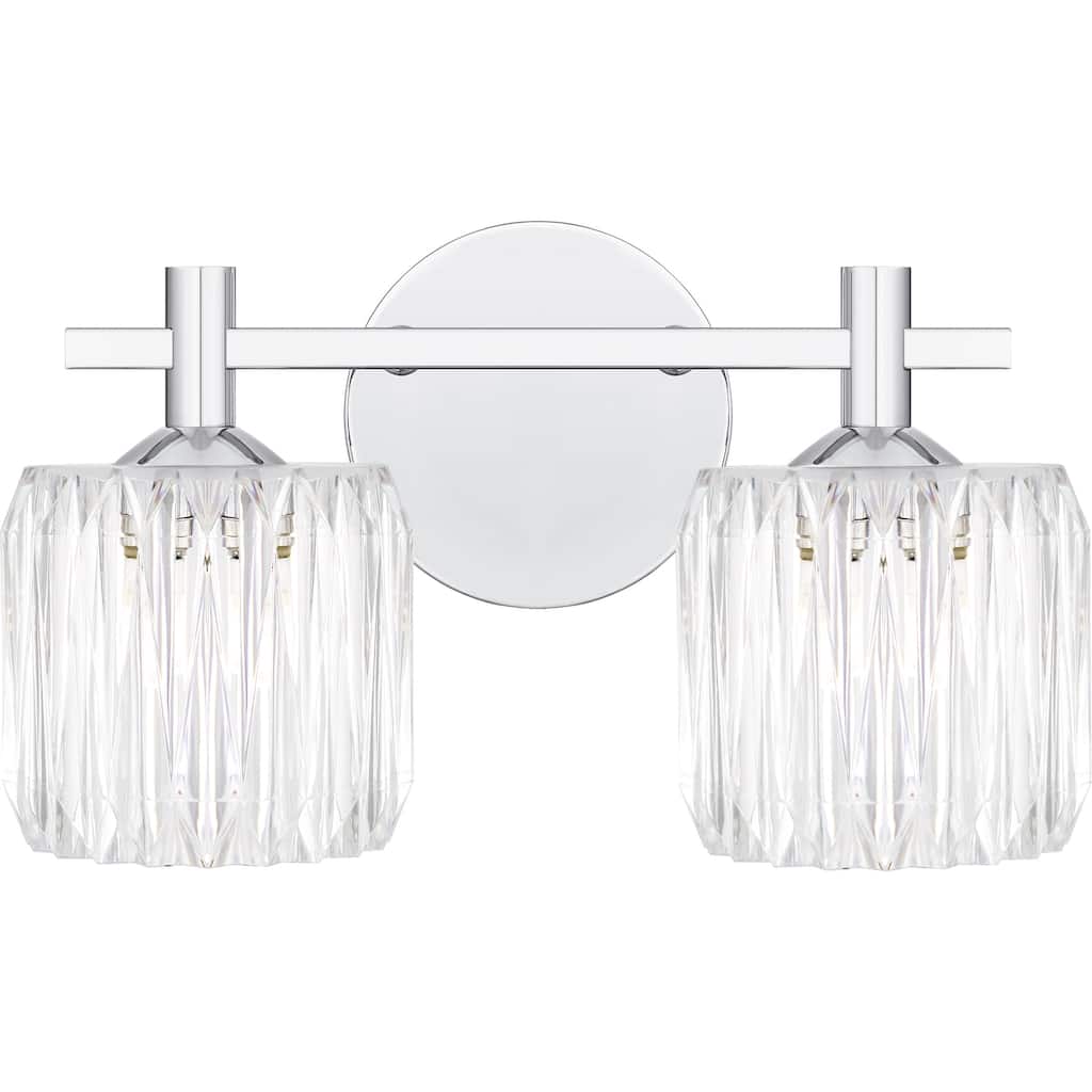 Spade 2-Light Polished Chrome Bath Light