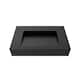 Pyramid Solid Surface Wall-Mounted Bathroom Sink - 30"NoFaucetHole - Black
