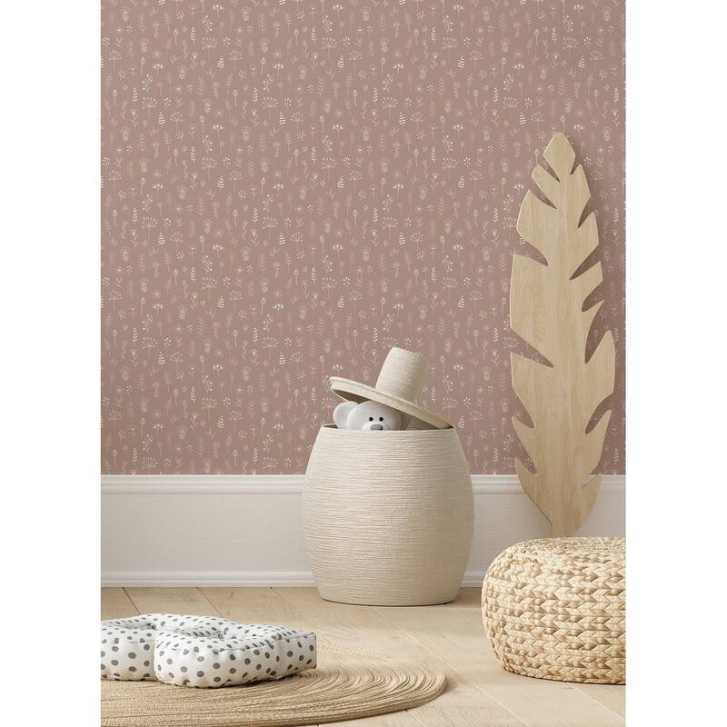 Chesapeake Tatula Rose Floral Wallpaper - 20.9 x 396 x 0.025