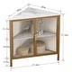preview thumbnail 13 of 11, Javlergo Corner Table Modern Triangle 3-tier Storage Shelf with 2 Doors for Living Room Bedroom Office
