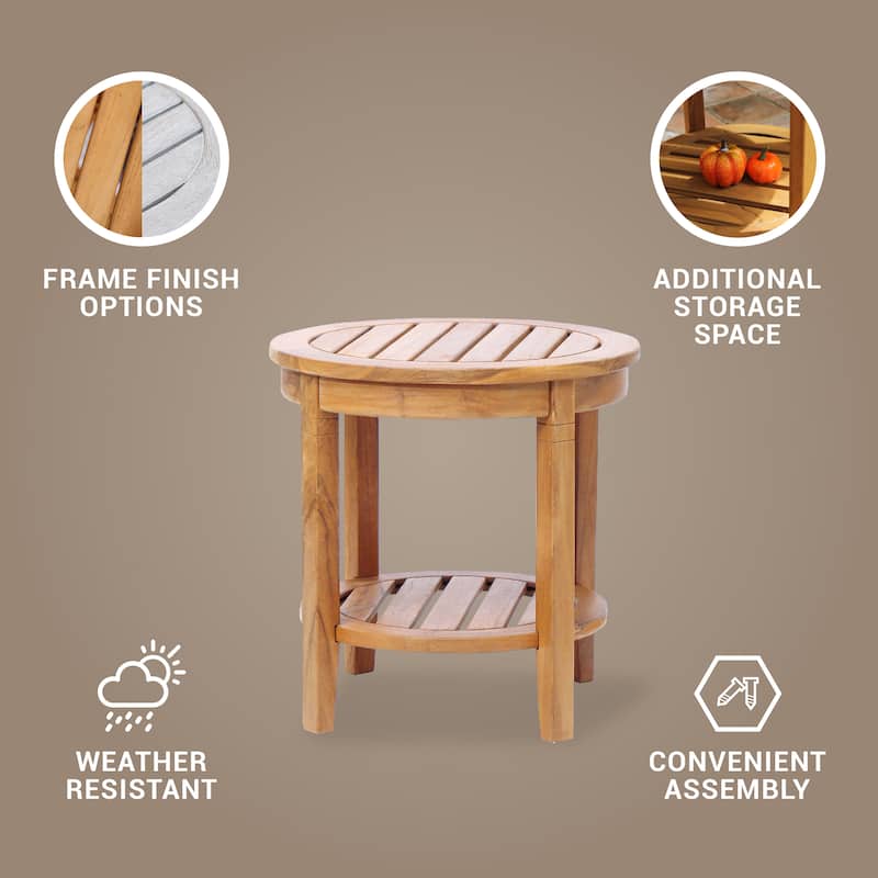 Cambridge Casual Alston 3-piece Teak Outdoor Rocking Chair Chat Set