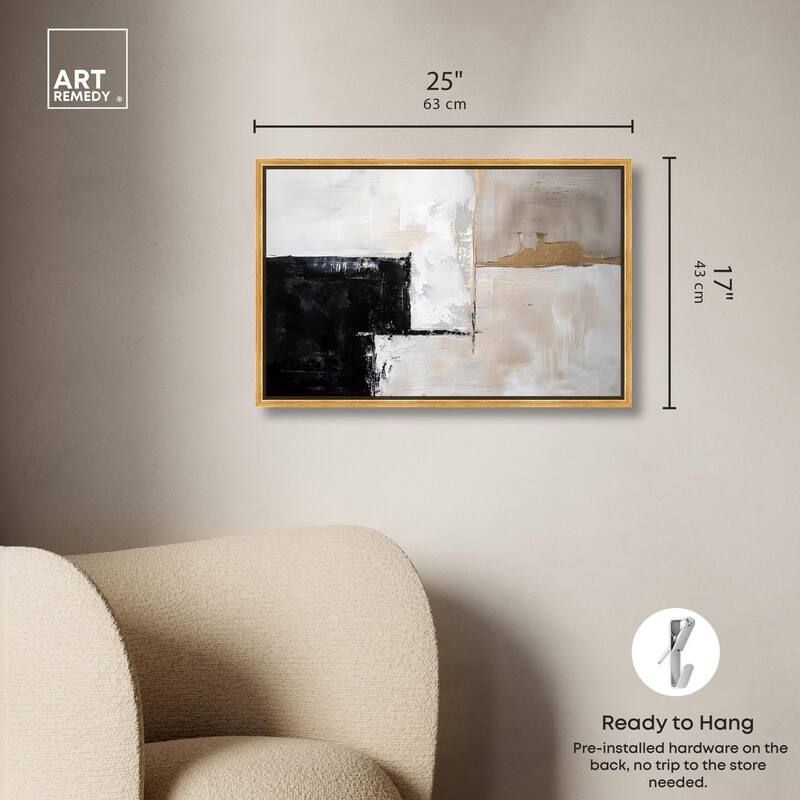 Black Dust and White Ash II Canvas by Art Remedy