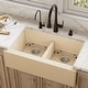 preview thumbnail 19 of 17, Karran Farmhouse Apron Front Quartz Double Bowl Kitchen Sink Kit