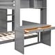preview thumbnail 25 of 28, Twin size Loft Bed with a Stand-alone bed, Shelves,Desk,and Wardrobe