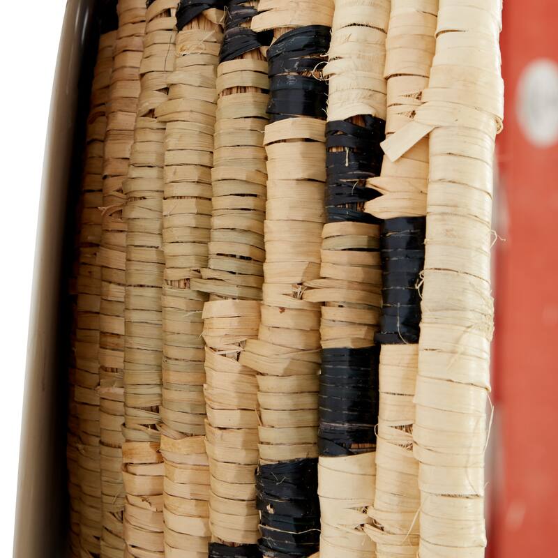 Brown Seagrass Handmade Basket Plate Home Wall Decor (Set of 3)