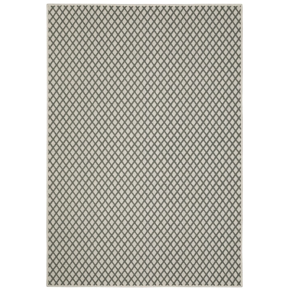 Vista Home Talcot Diamond Relief Gray Indoor/ Outdoor Area Rug