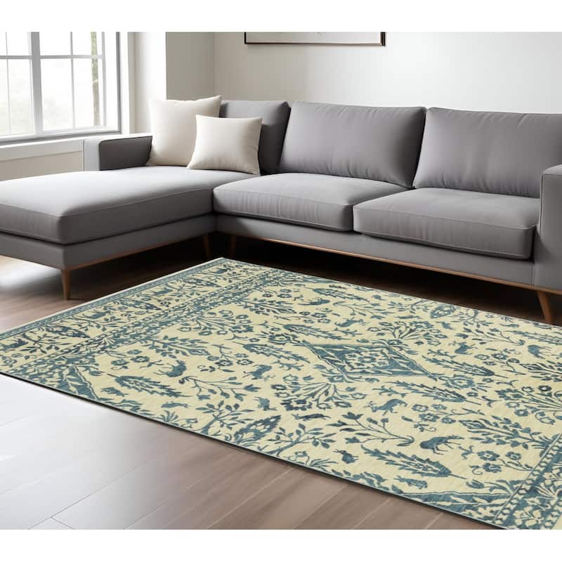 HomeRootsOriental Traditional Runner Area Rug - 116.54' X '78.74' X '0.32