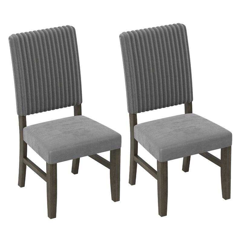 Gymax Dining Chair Set of 2 Mid-Century Modern Velvet Fabric