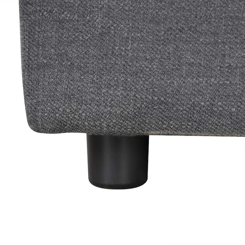 92.9" Linen L-Shaped Sectional Sofa with Removable Cushions and 3 Pillows