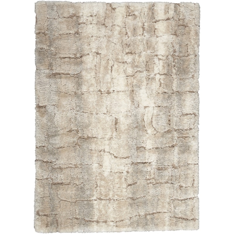 Power Loomed Abstract Stain Resistant Soft Area Rug - 87' X '63' X '1.58