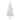 Slim White Georgian Pine Artificial Pencil Christmas Tree 4.5' Unlit - 4.5 Foot