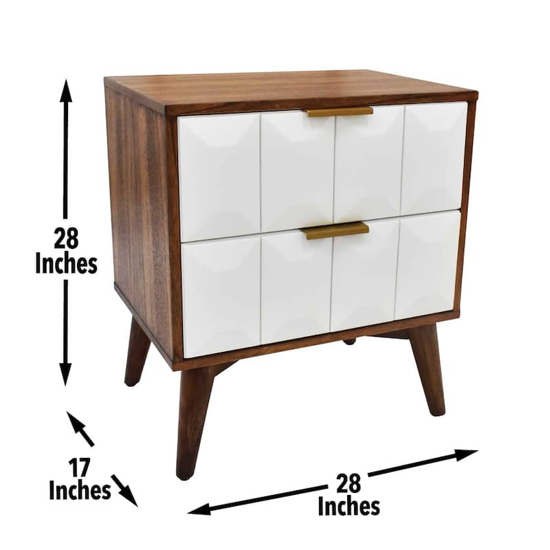 urnished Walnut Nightstand with English Dovetail Drawers