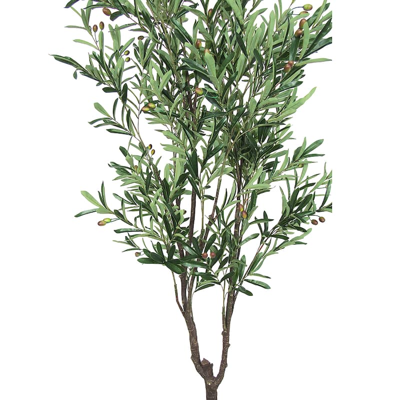 6.5ft Artificial Olive Tree Plant in Black Pot 78" H x 35" W x 35" DP